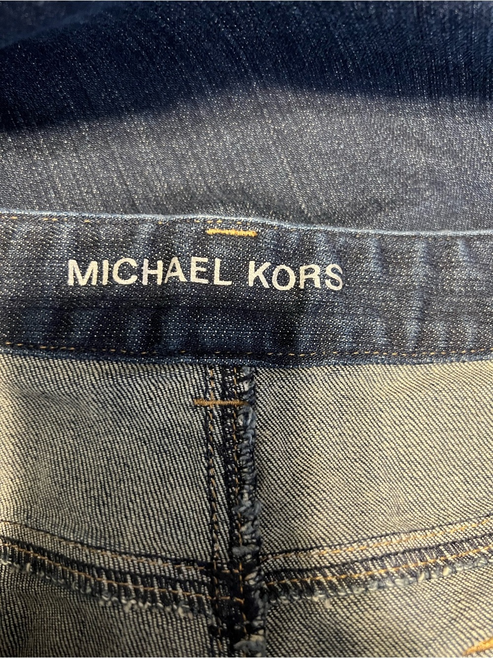 Michael Kors Women’s Bootcut Jeans Size 14 Dark Blue Grommet Back Pocket - Picture 5 of 10